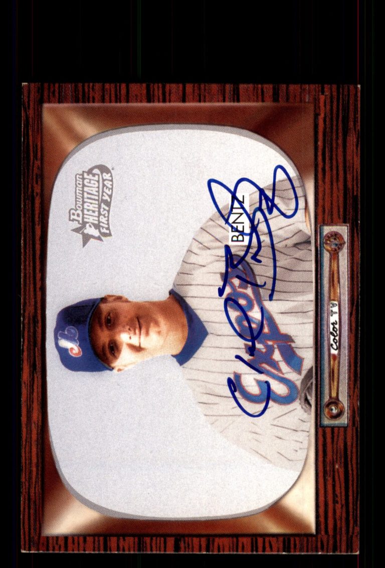 Signed Baseball Card Auto Chad Bentz 2004 Bowman Heritage #316 Montreal Expos