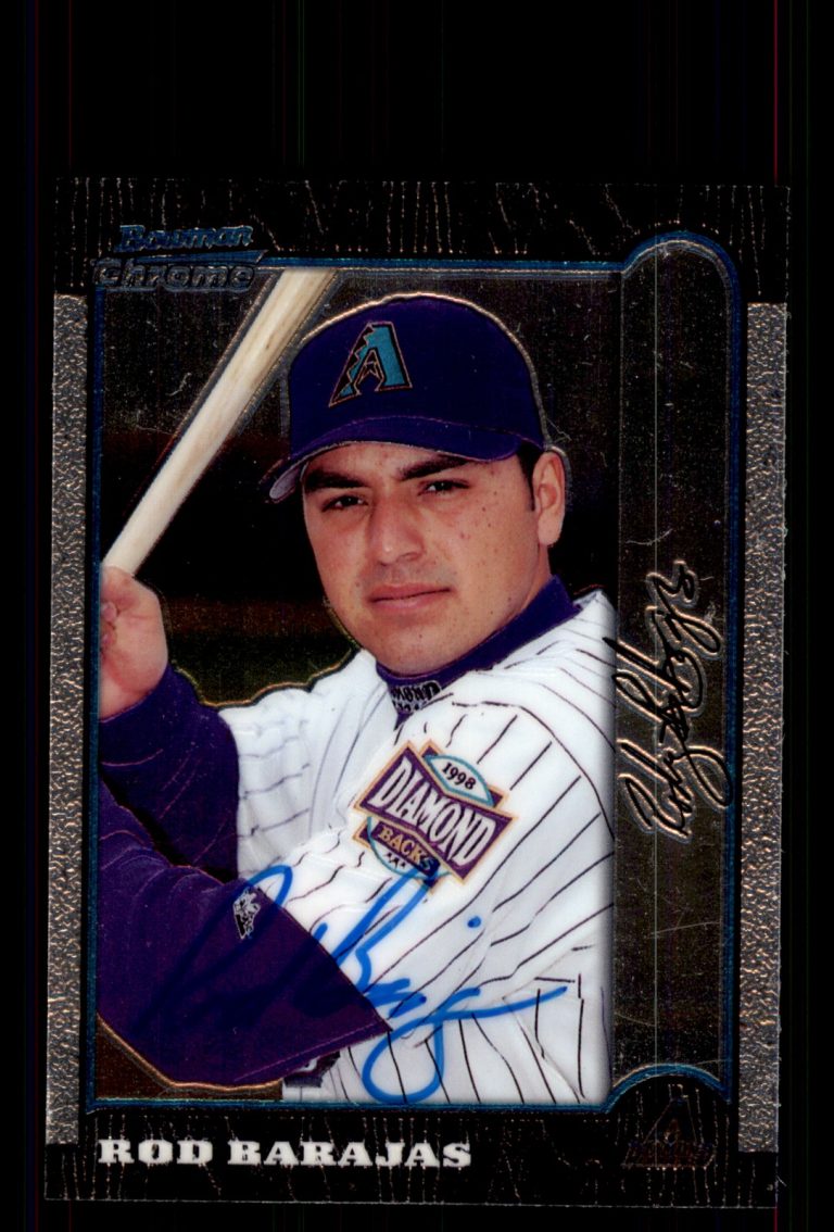 Signed Baseball Card Auto Rod Barajas 1999 Bowman Chrome #86 Diamondbacks