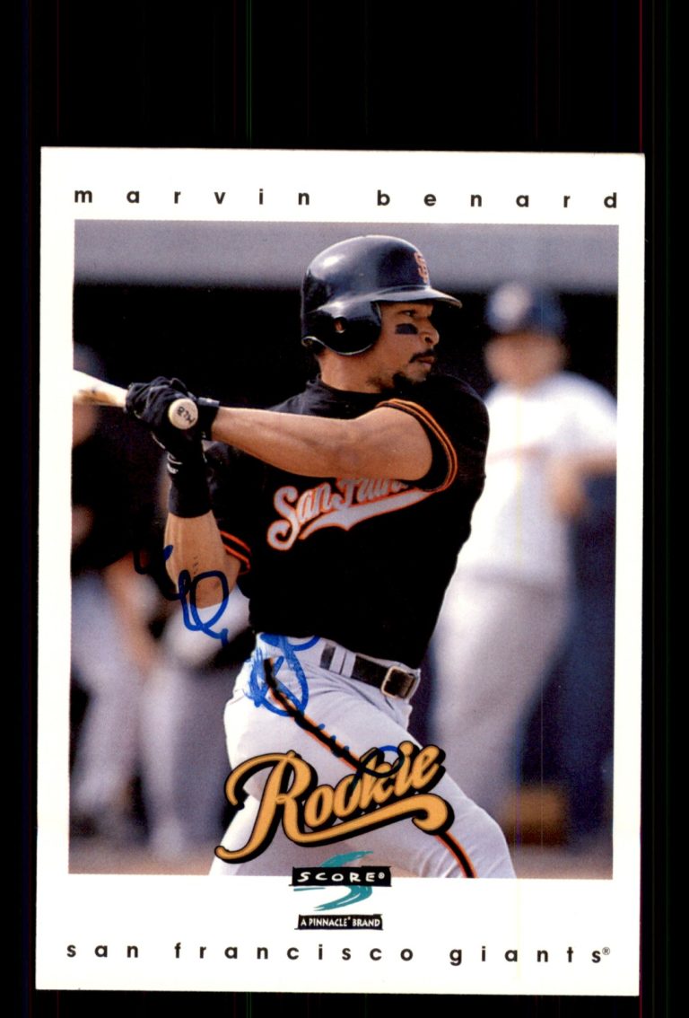 Signed Baseball Card Auto Marvin Benard 1997 Score #325 San Francisco Giants
