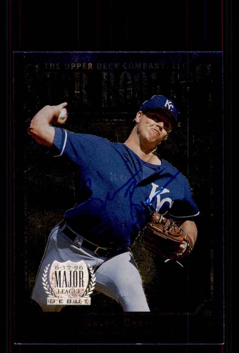 Signed Baseball Card Auto Brian Bevil 1997 Upper Deck #286 Kansas City Royals