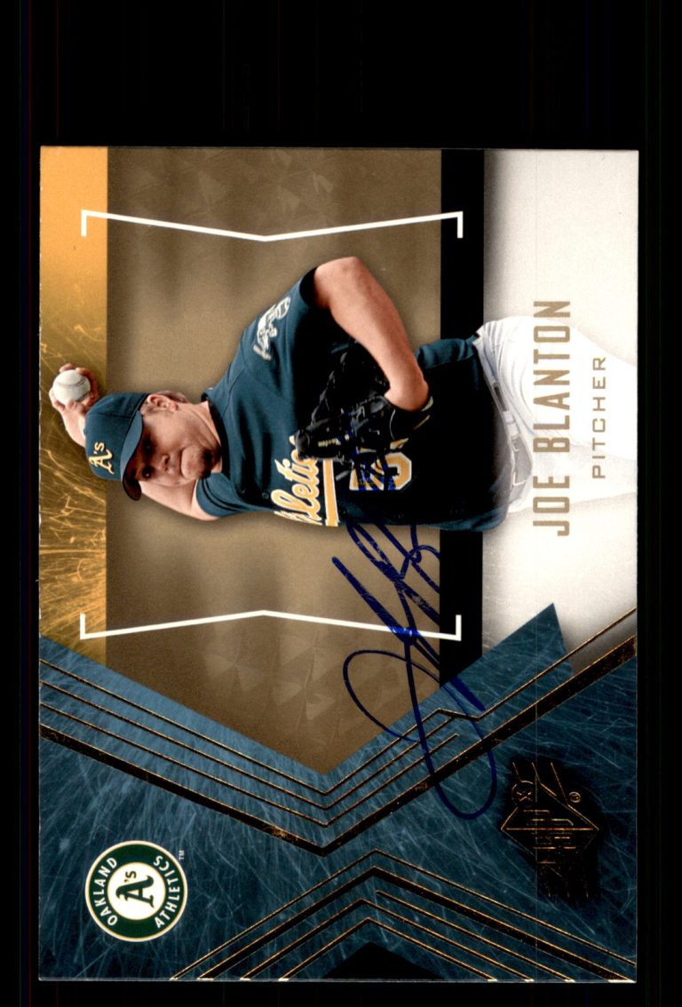 Signed Baseball Card Auto Joe Blanton 2005 SP Collection SPx #60 A's