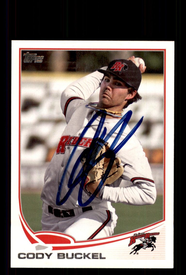 Signed Baseball Card Auto Cody Buckel 2013 Topps Pro Debut #54