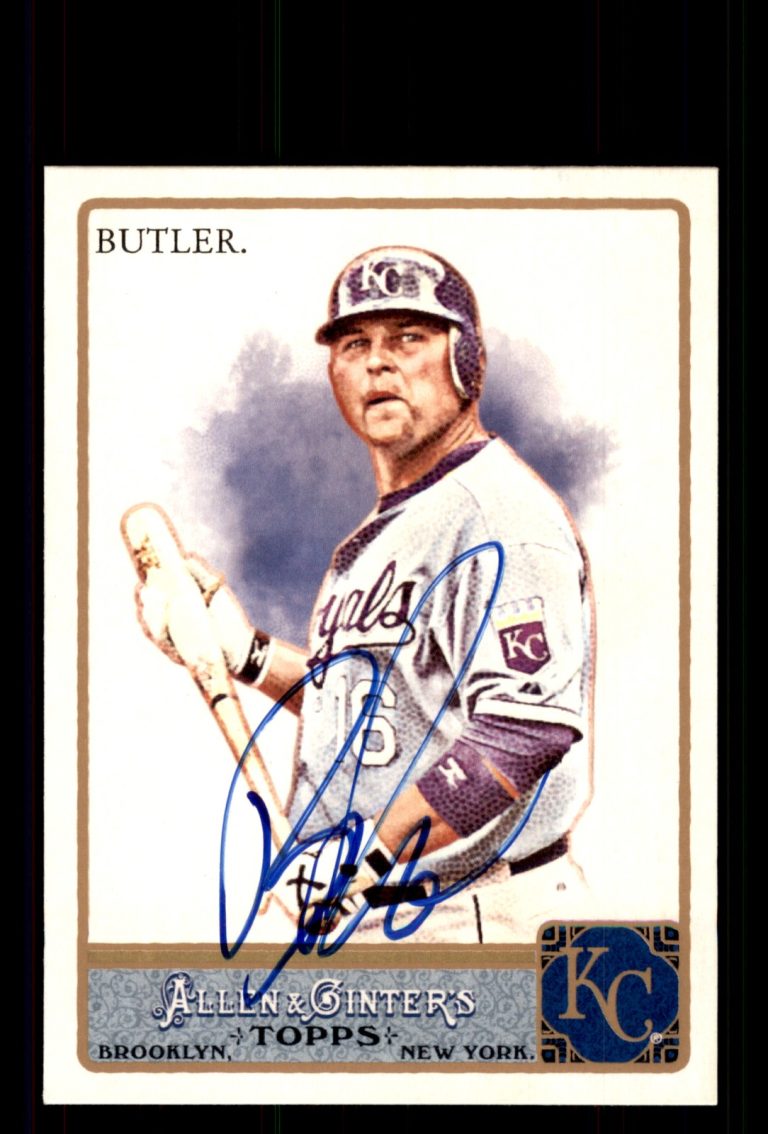 Signed Baseball Card Auto Billy Butler 2011 Topps Allen & Ginter #158 Royals
