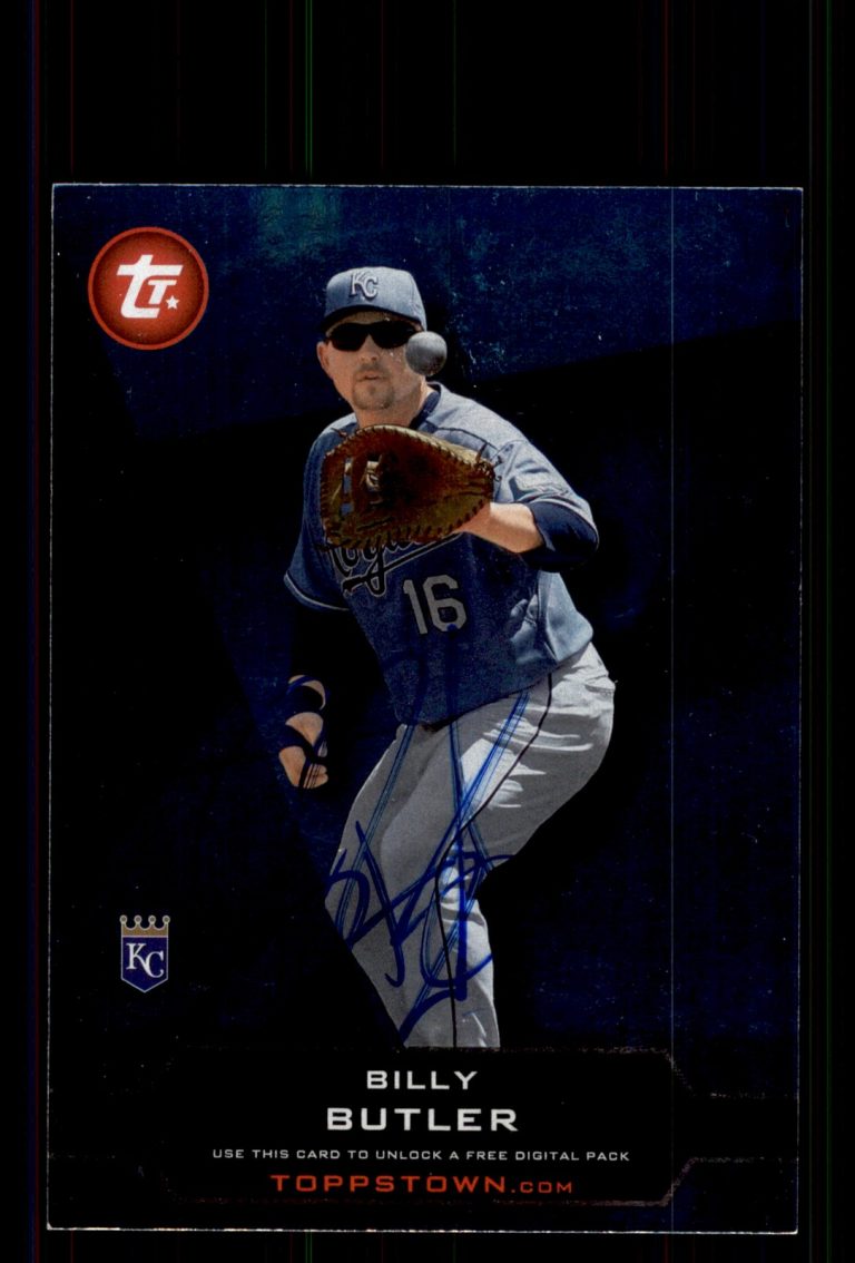 Signed Baseball Card Auto Billy Butler 2011 Topps Attax #TT-37 Royals