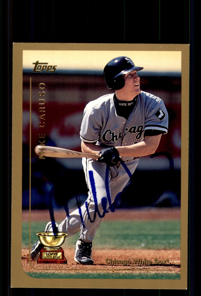 Signed Baseball Card Auto Mike Caruso 1999 Topps #84 Chicago White Sox
