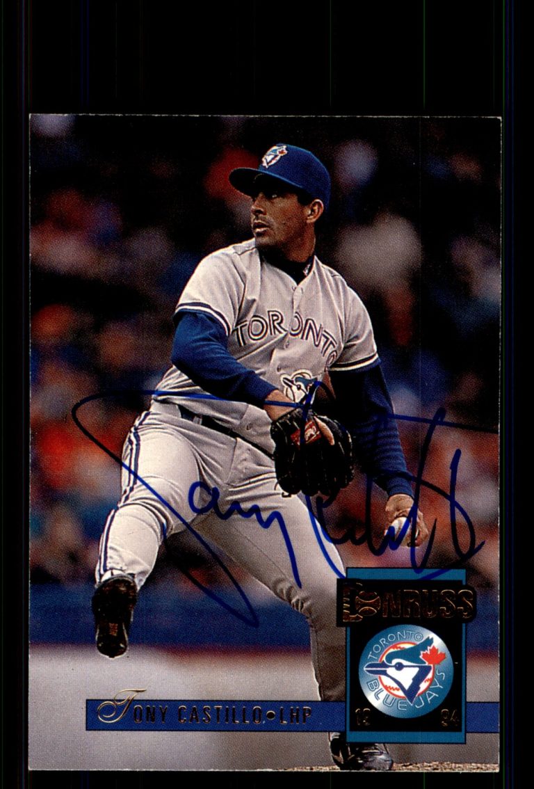 Signed Baseball Card Auto Tony Castillo 1994 Donruss #601 Toronto Blue Jays