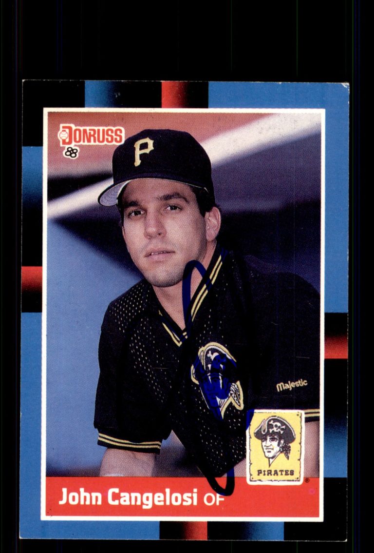 Signed Baseball Card Auto John Cangelosi 1988 Donruss #435 Pittsburgh Pirates