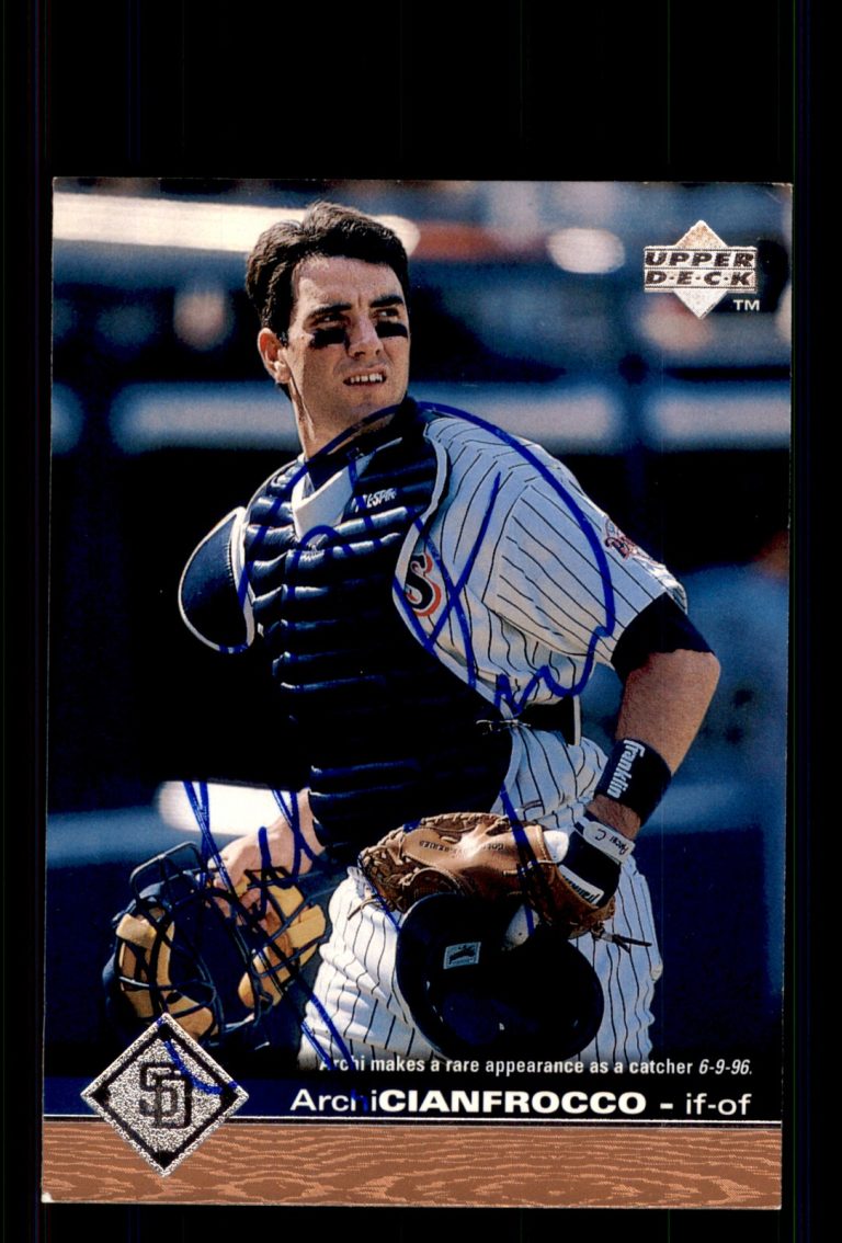 Signed Baseball Card Auto Archi Cianfrocco 1997 Upper Deck #167 San Diego Padres