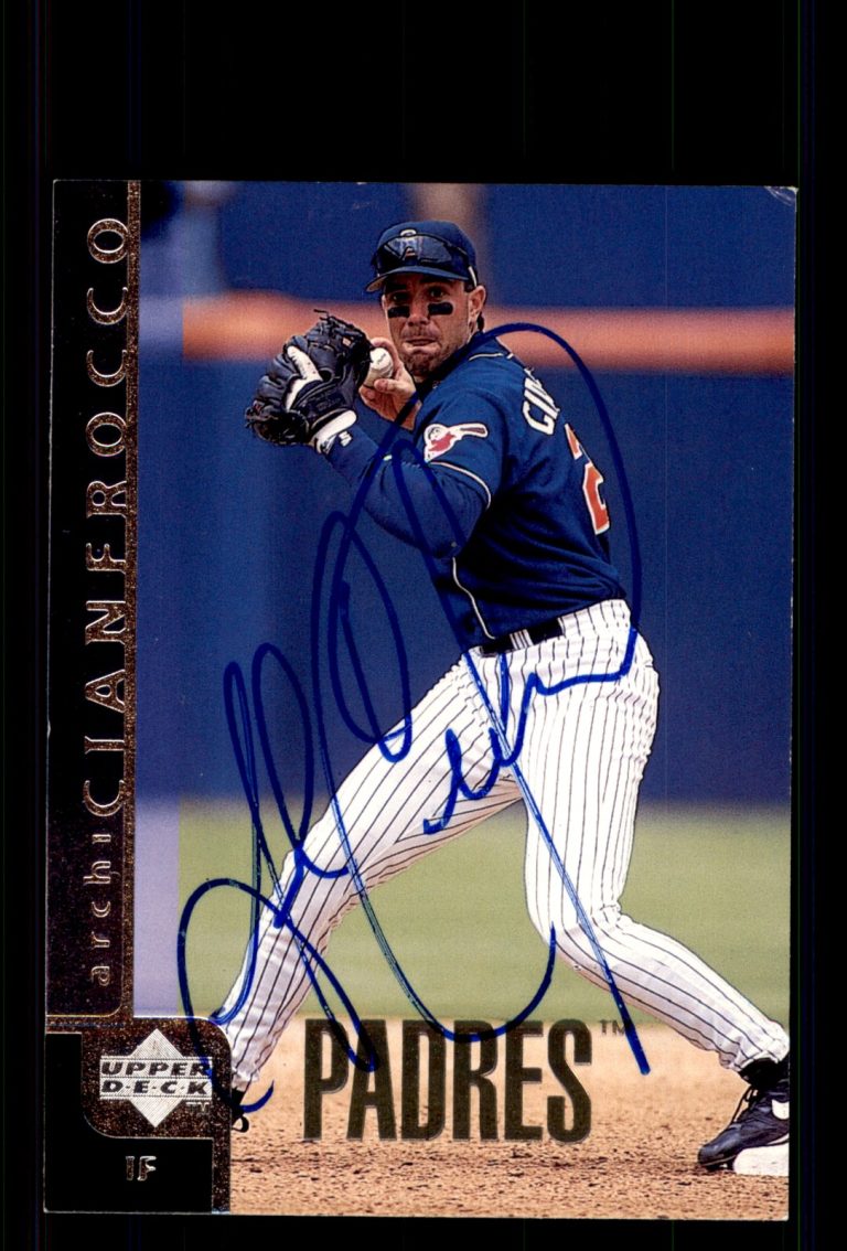 Signed Baseball Card Auto Archi Cianfrocco 1998 Upper Deck #206 San Diego Padres