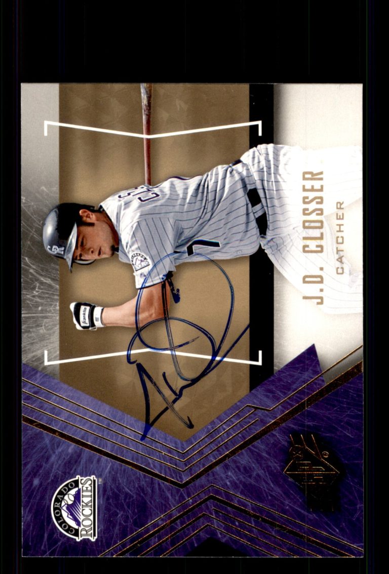 Signed Baseball Card Auto J.D. Closser 2005 SP Collection SPx #45 Rockies