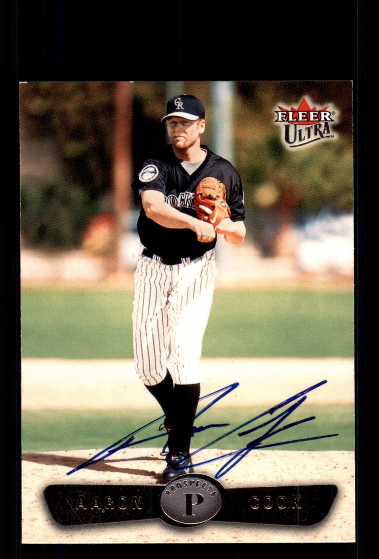 Signed Baseball Card Auto Aaron Cook 2003 Ultra #237 Colorado Rockies