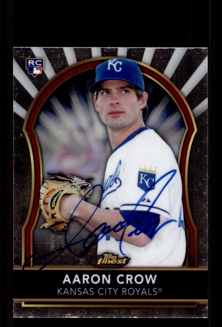 Signed Baseball Card Auto Aaron Crow 2011 Finest #96 Kansas City Royals