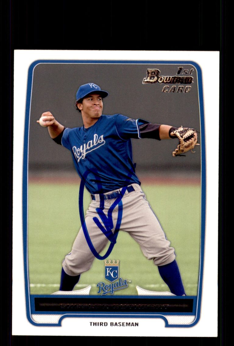 Signed Baseball Card Auto Cheslor Cuthbert 2012 Bowman #BP58 Kansas City Royals