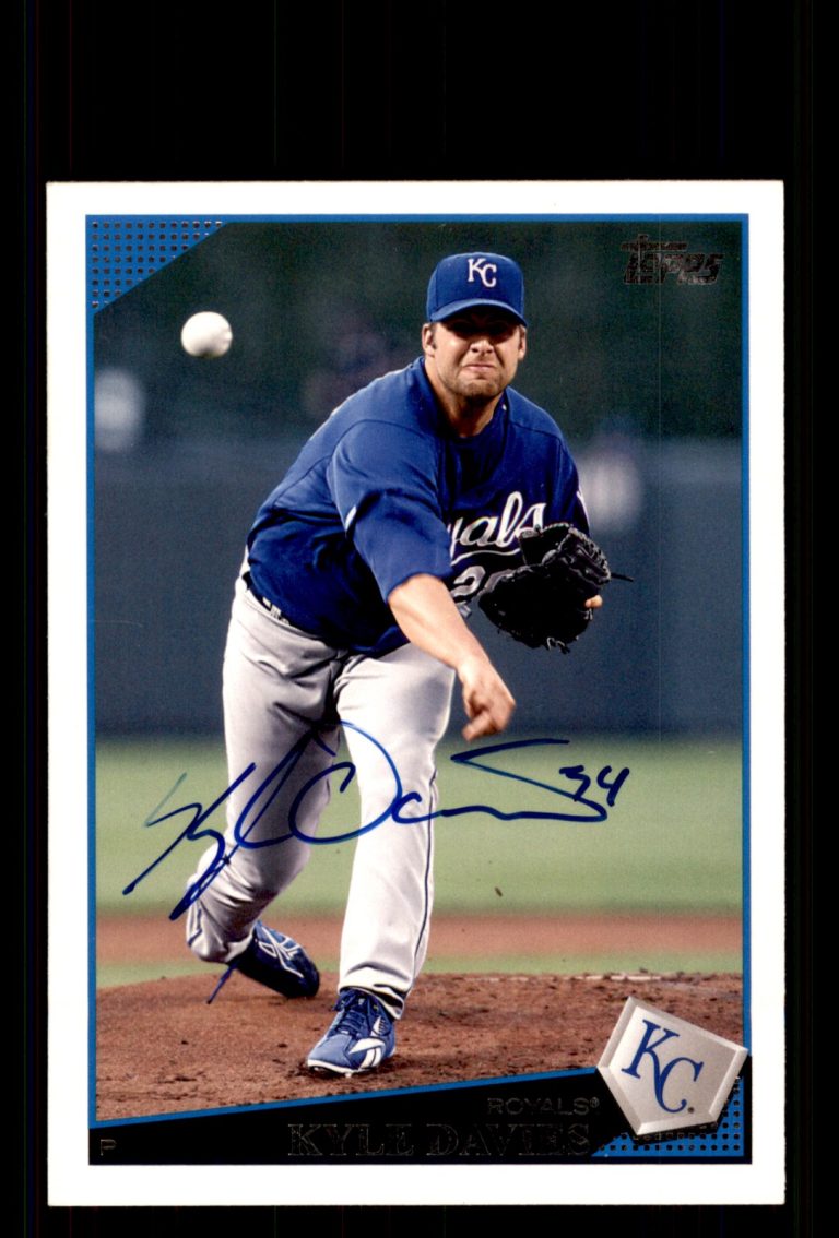 Signed Baseball Card Auto Kyle Davies 2009 Topps Kansas City Royals #KCR10