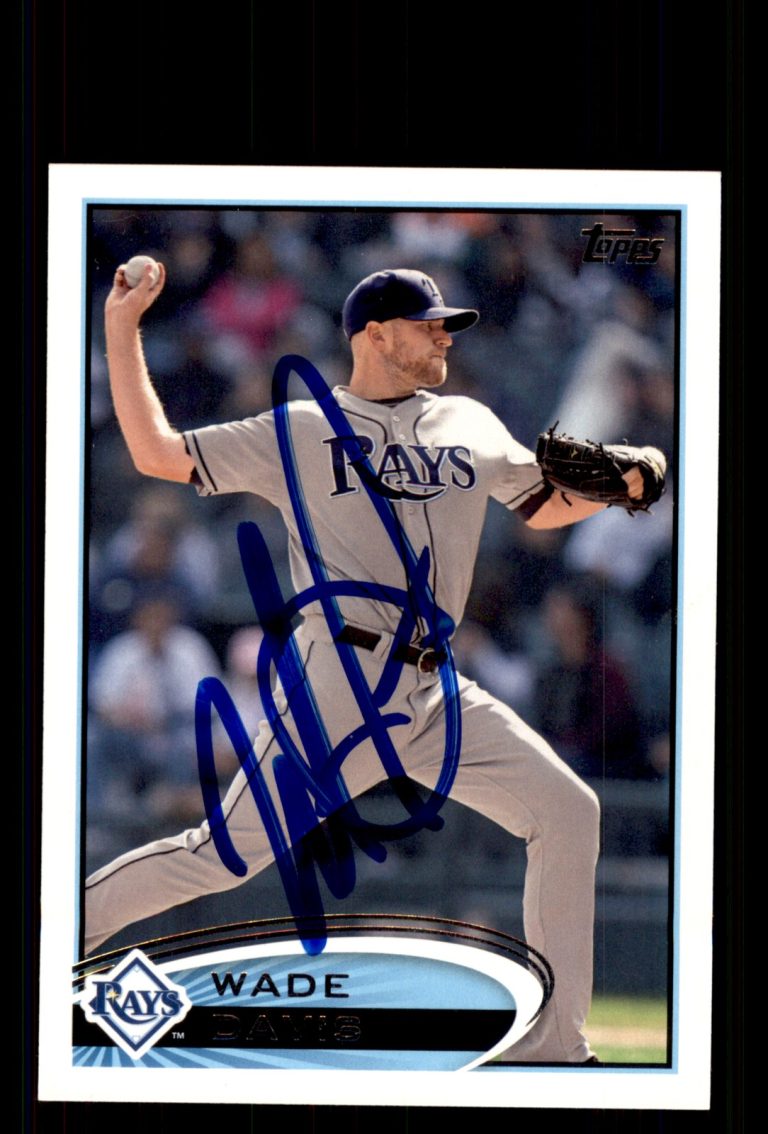 Signed Baseball Card Auto Wade Davis 2012 Topps #48 Tampa Bay Rays