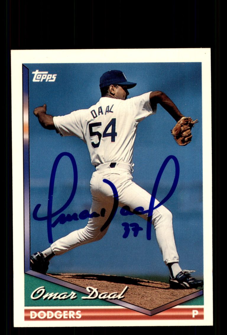 Signed Baseball Card Auto Omar Daal 1994 Topps #29 Los Angeles Dodgers