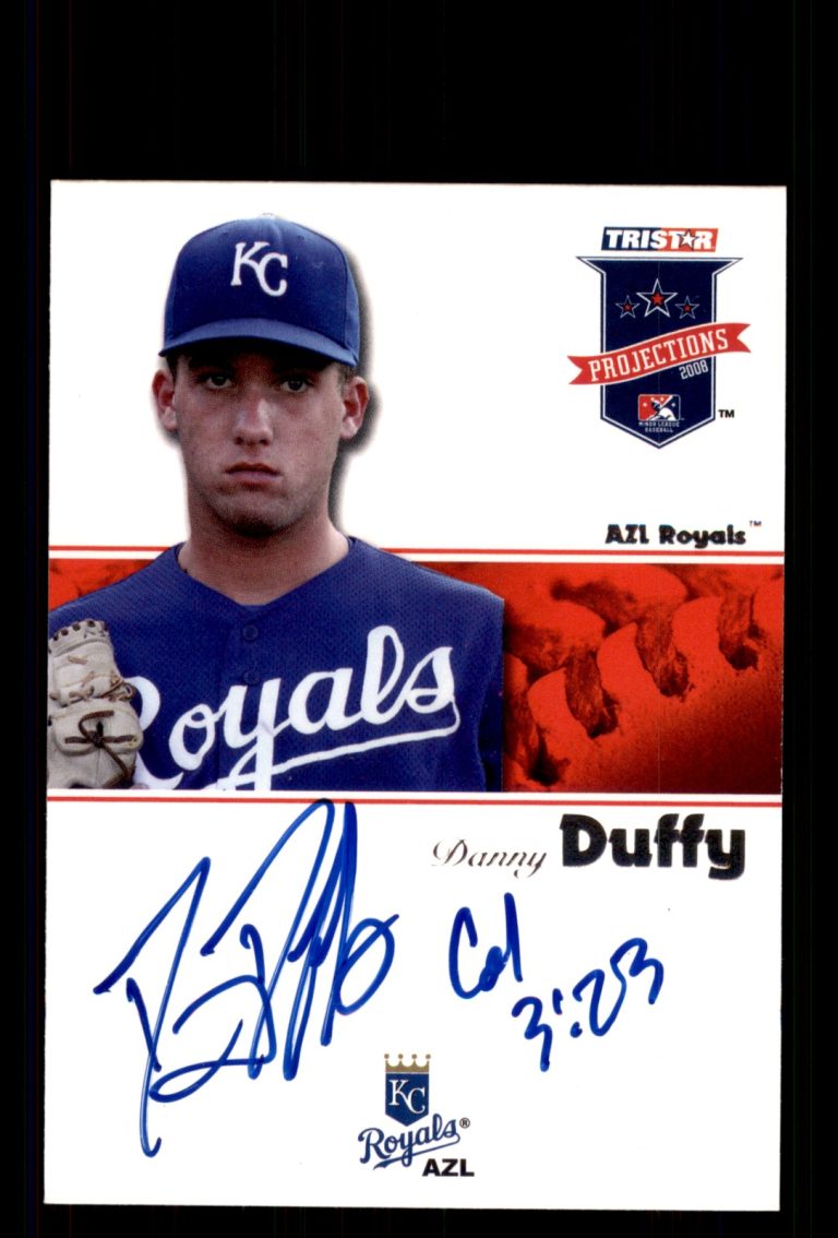 Signed Baseball Card Auto Danny Duffy 2008 TriStar PROjections #352