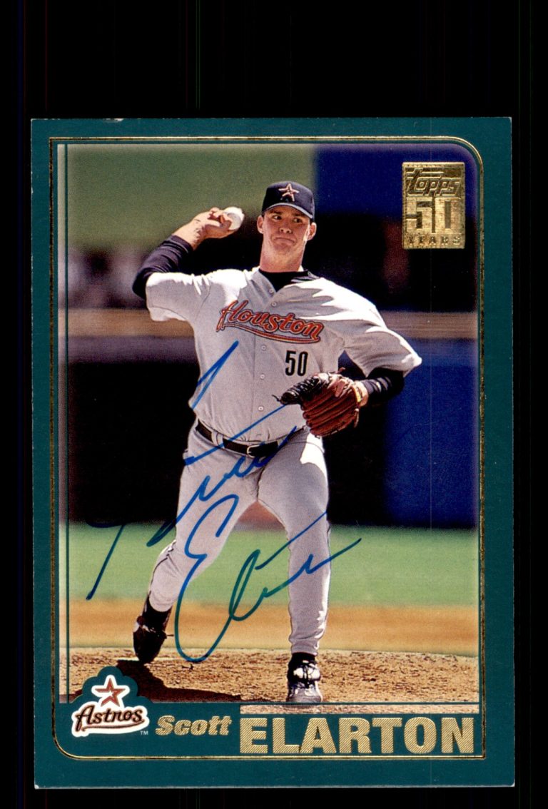 Signed Baseball Card Auto Scott Elarton 2001 Topps #515 Houston Astros