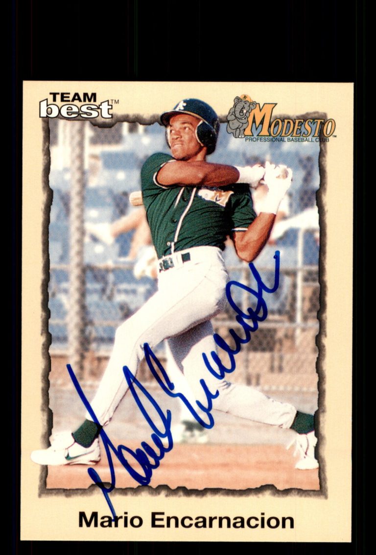 Signed Baseball Card Auto Mario Encarnacion 1998 Team Best #13