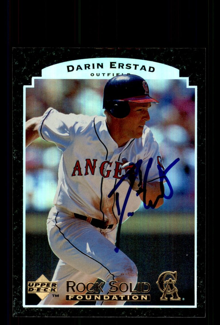 Signed Baseball Card Auto Darin Erstad 1997 Upper Deck #RS4 California Angels