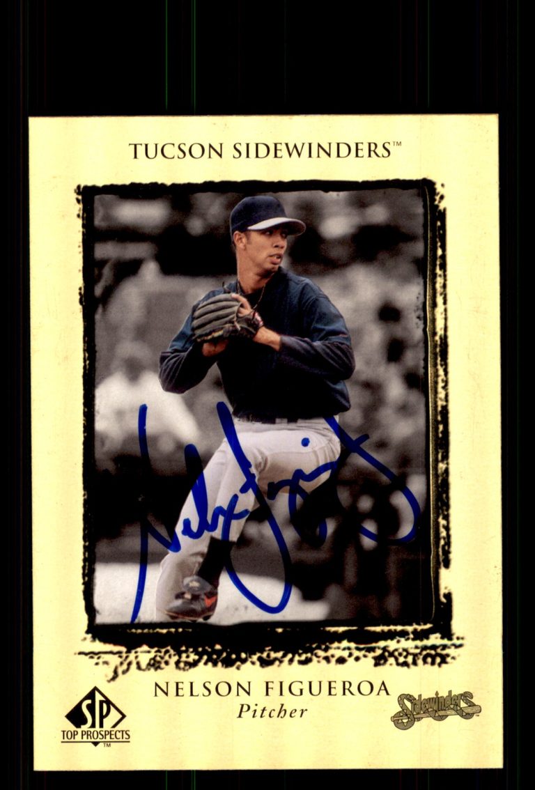 Signed Baseball Card Auto Nelson Figueroa 1999 SP Top Prospects #47 Sidewinders