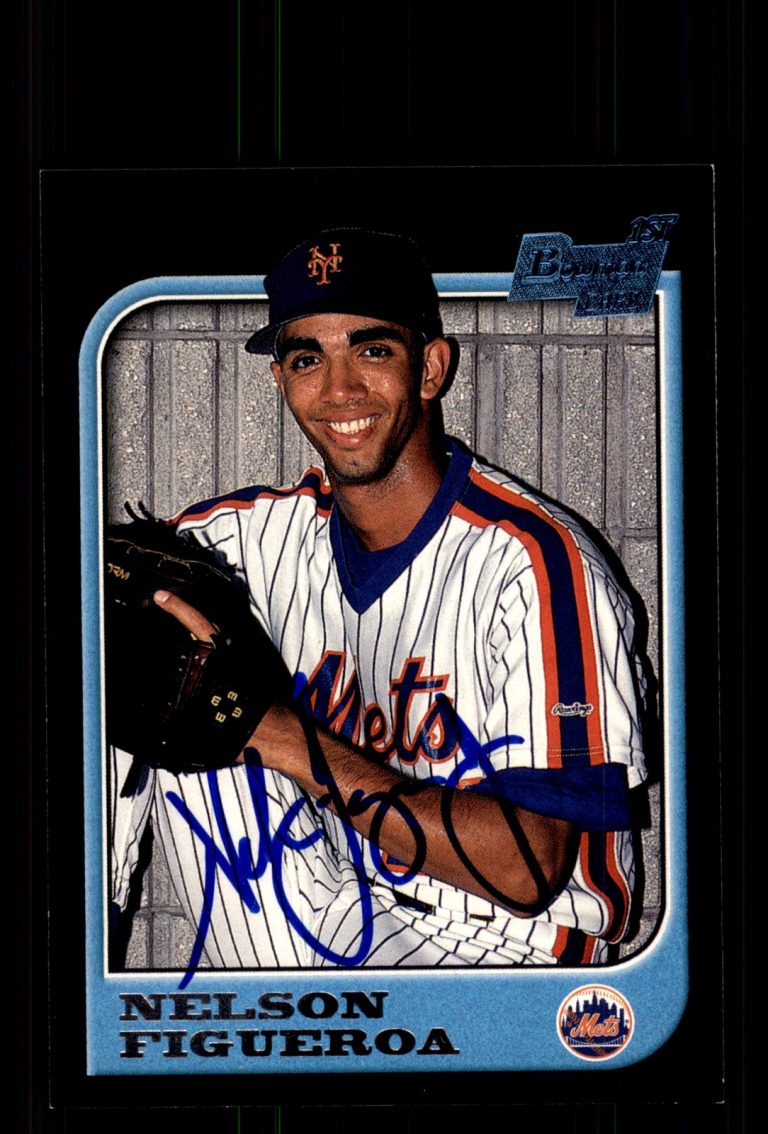 Signed Baseball Card Auto Nelson Figueroa 1997 Bowman #178 New York Mets