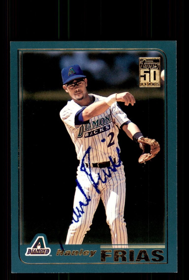 Signed Baseball Card Auto Hanley Frias 2001 Topps #307 Arizona Diamondbacks