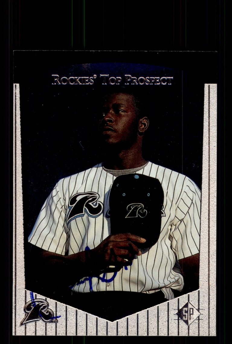 Signed Baseball Card Auto Derrick Gibson 1998 SP Top Prospects #50