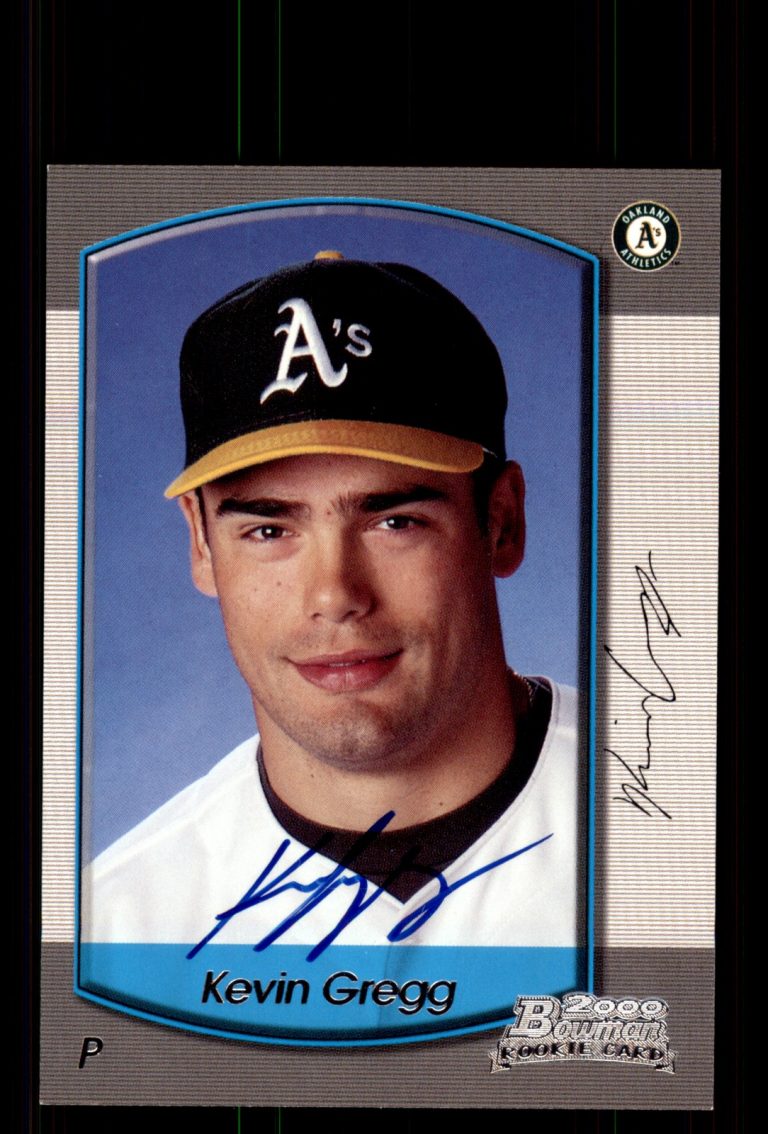 Signed Baseball Card Auto Kevin Gregg 2000 Bowman Draft Picks & Prospects #19