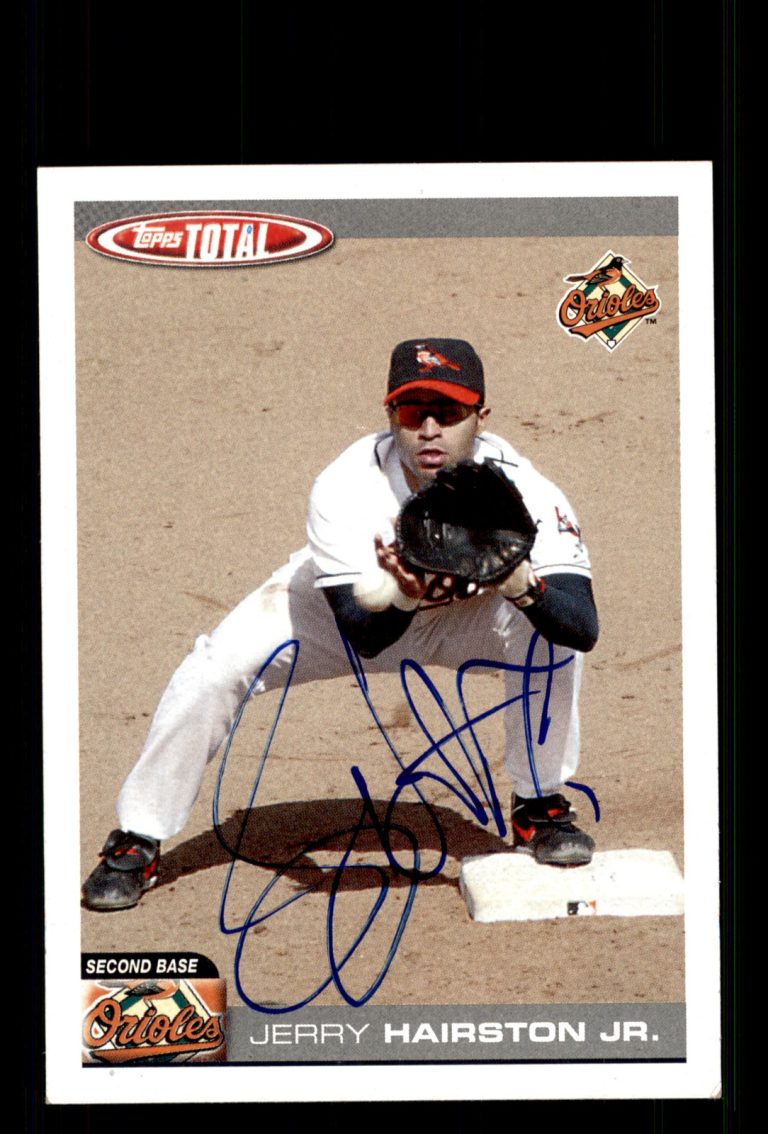 Signed Baseball Card Auto Jerry Hairston Jr. 2004 Topps Total #482 Orioles