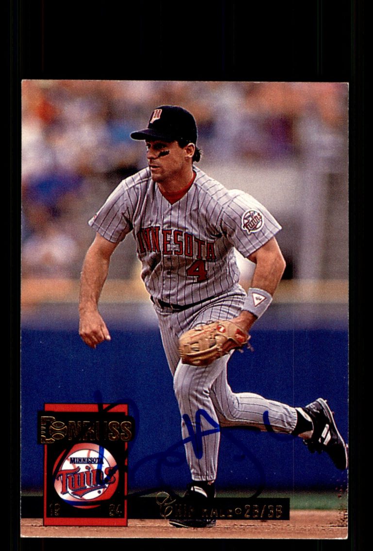Signed Baseball Card Auto Chip Hale 1994 Donruss #168 Minnesota Twins