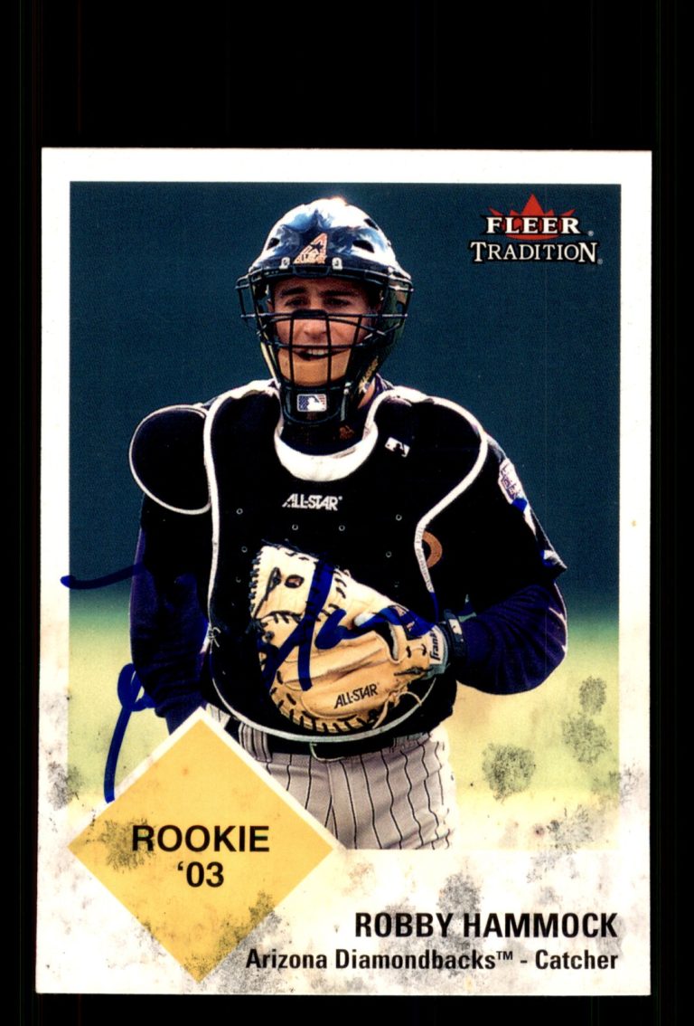 Signed Baseball Card Auto Robby Hammock 2003 Fleer Tradition Update #U315