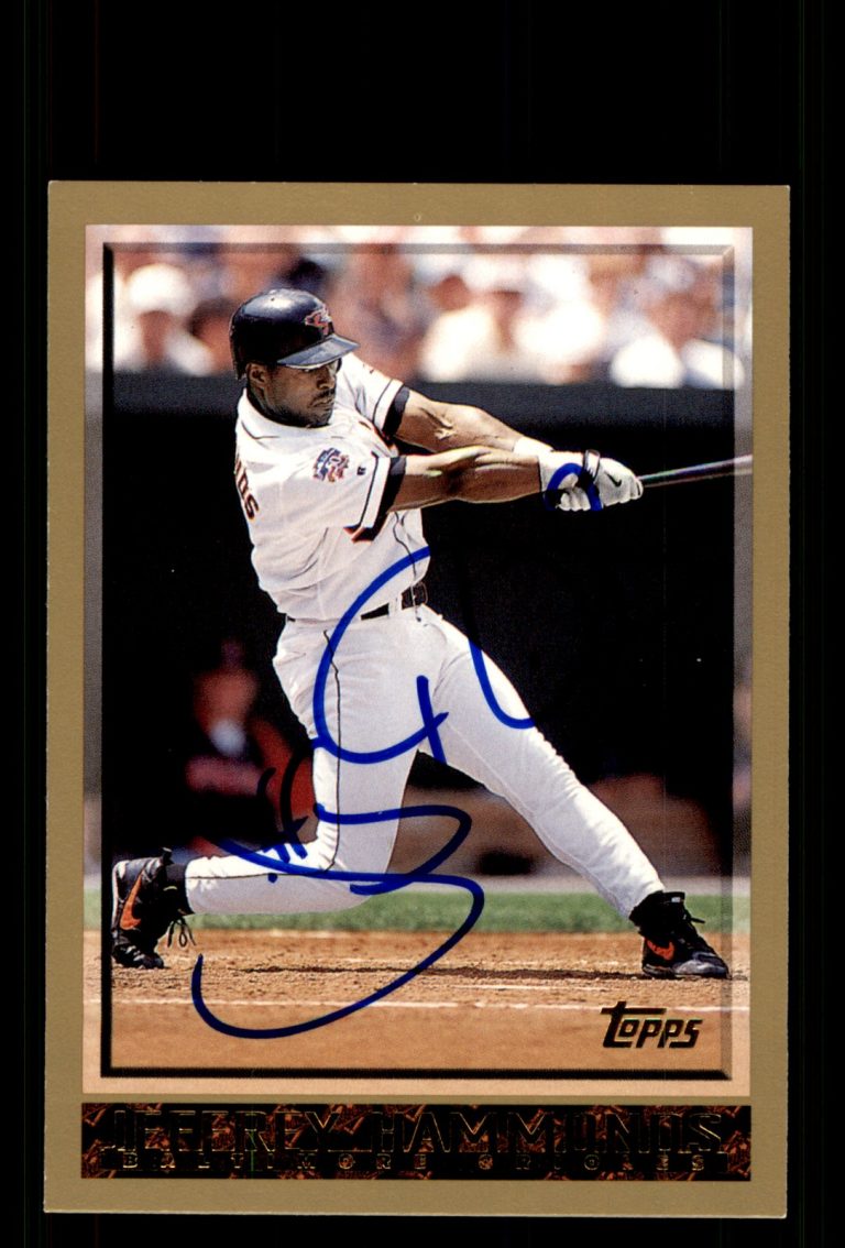 Signed Baseball Card Auto Jeffrey Hammonds 1998 Topps #107 Baltimore Orioles