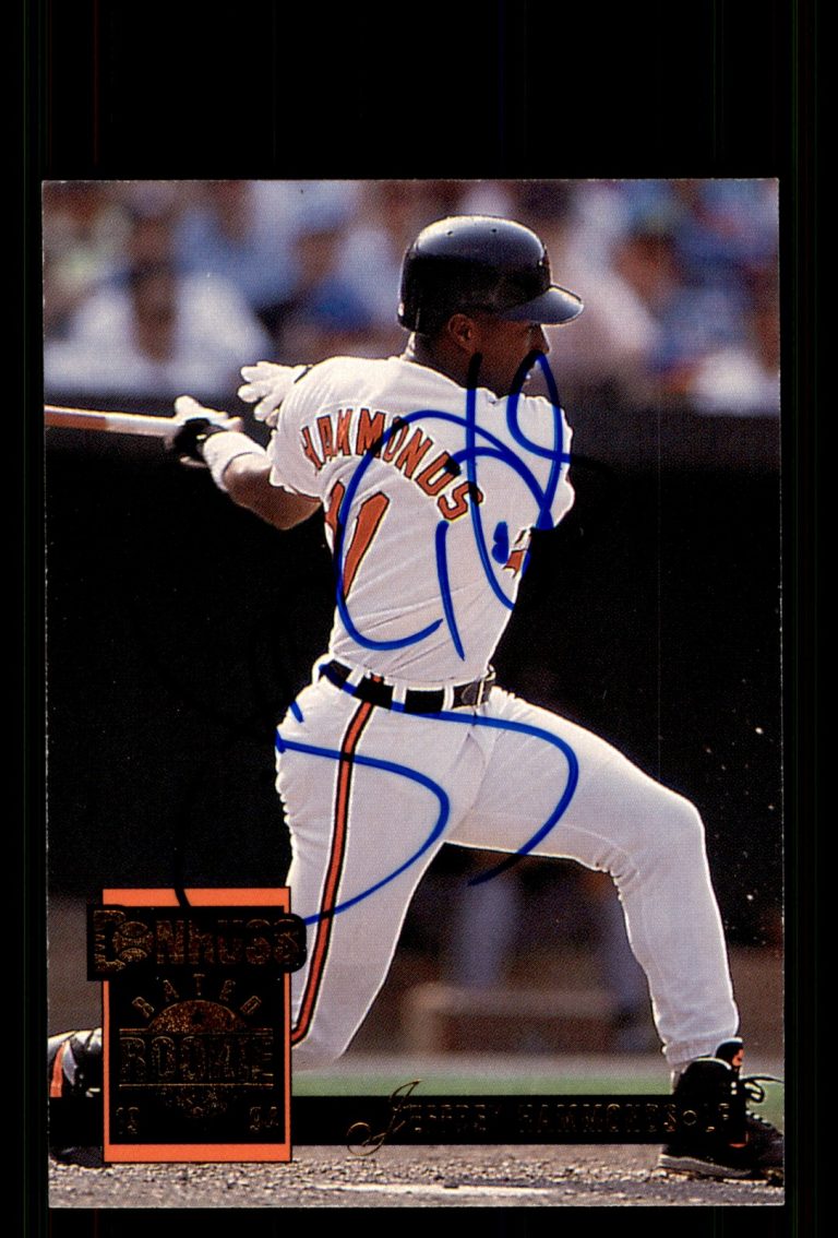 Signed Baseball Card Auto Jeffrey Hammonds 1994 Donruss #629 Baltimore Orioles