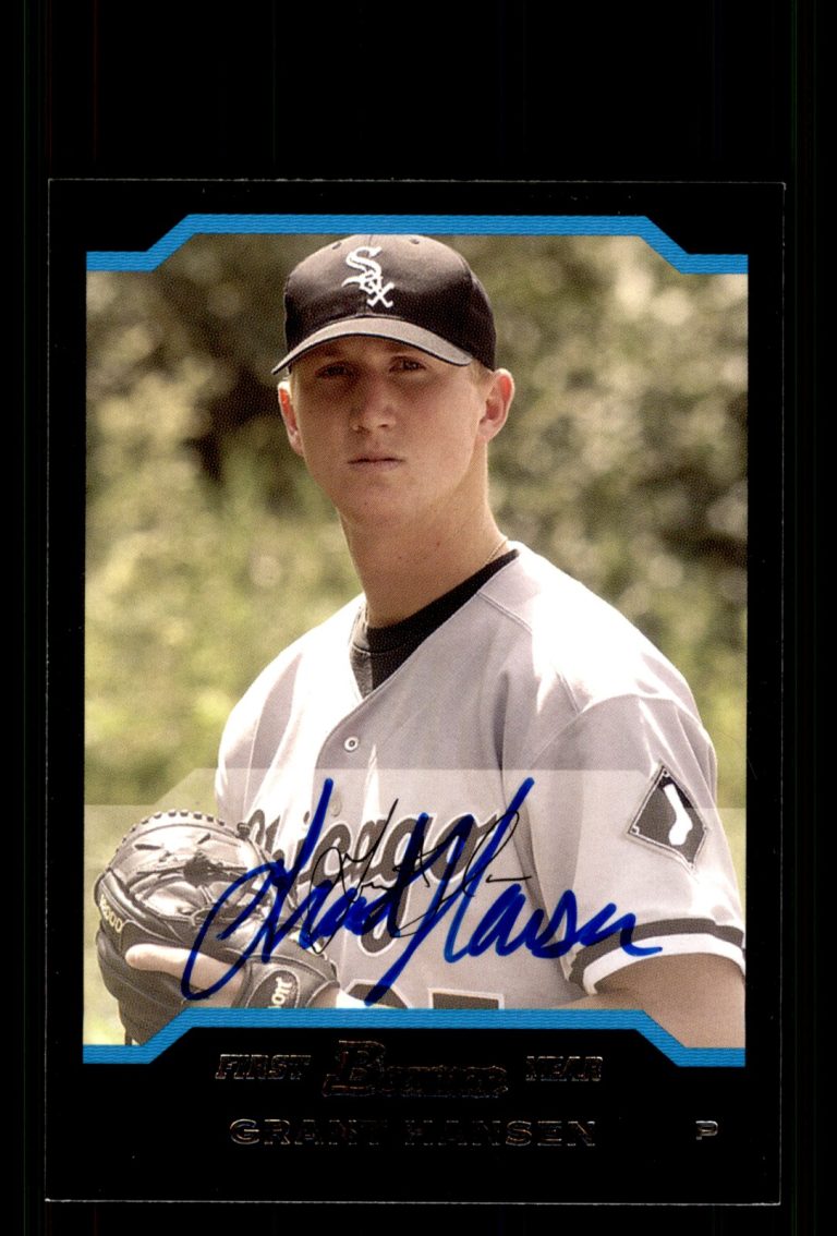 Signed Baseball Card Auto Grant Hansen 2004 Bowman #BDP89 Chicago White Sox