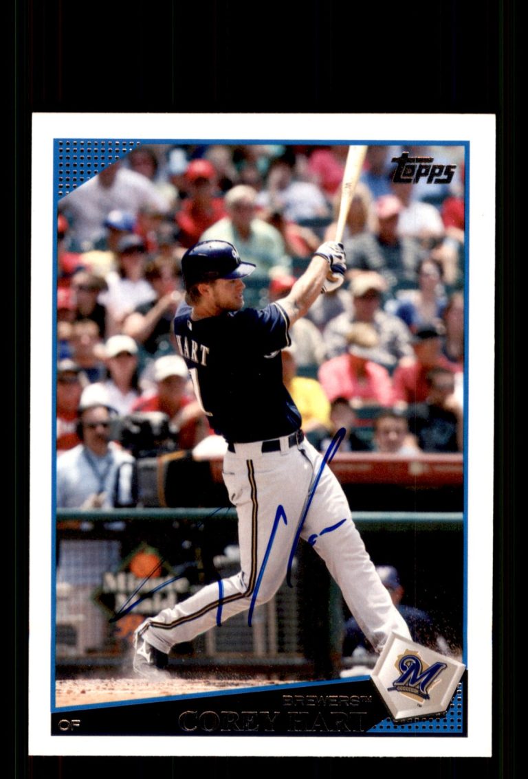 Signed Baseball Card Auto Corey Hart 2009 Topps #639 Milwaukee Brewers