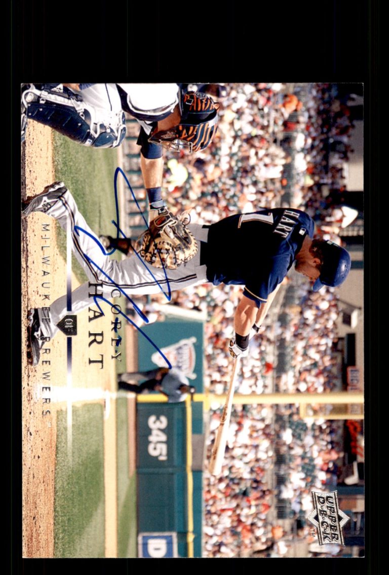 Signed Baseball Card Auto Corey Hart 2008 Upper Deck #59 Milwaukee Brewers