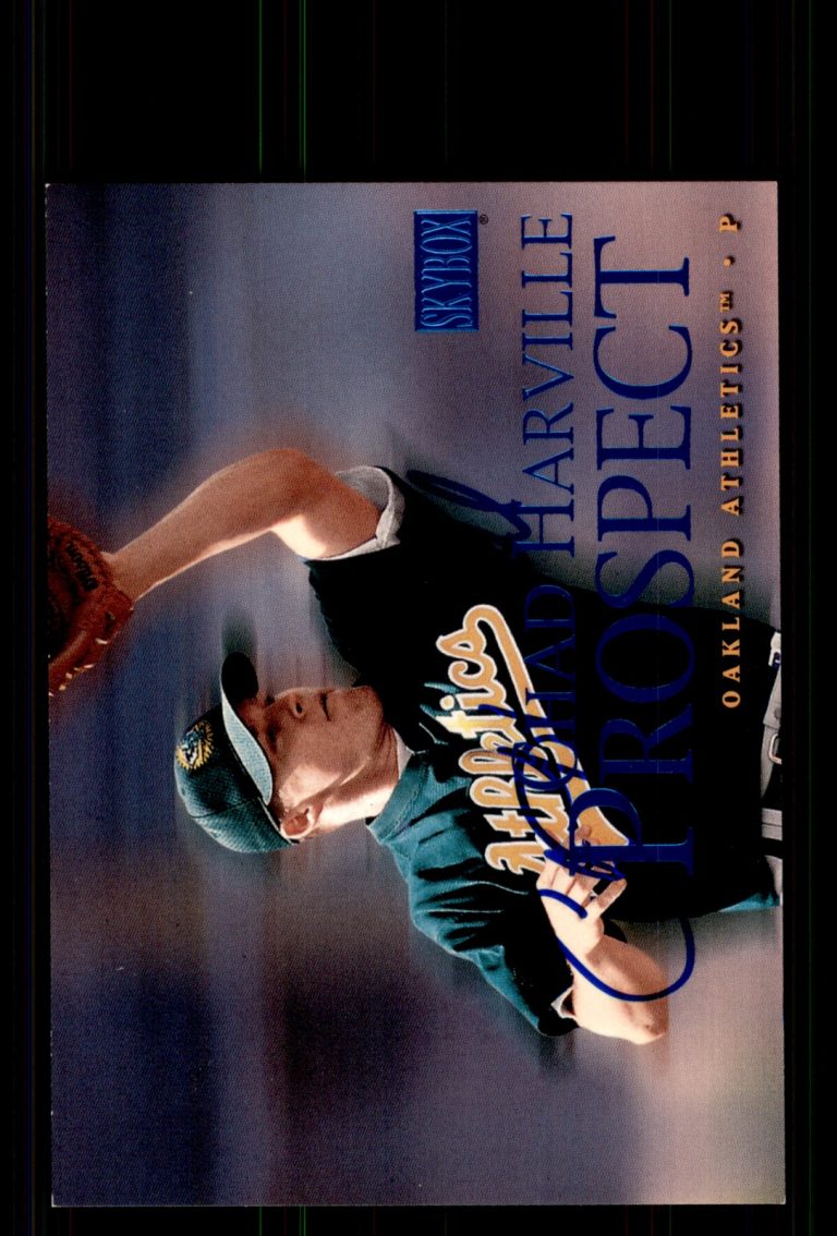 Signed Baseball Card Auto Chad Harville 2000 SkyBox #233 Oakland Athletics