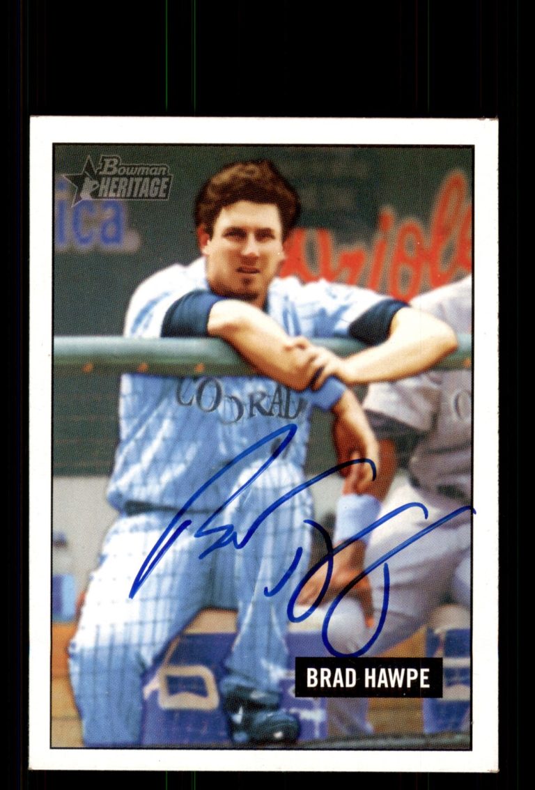 Signed Baseball Card Auto Brad Hawpe 2005 Bowman Heritage #160 Colorado Rockies