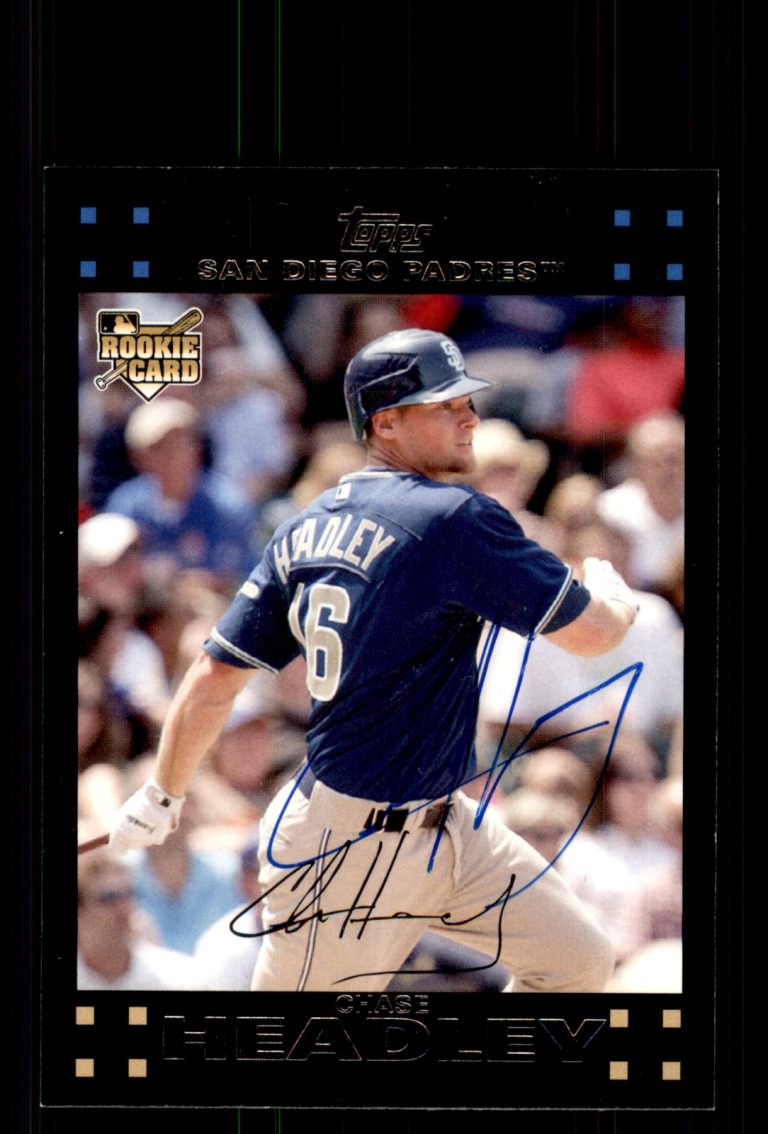 Signed Baseball Card Auto Chase Headley 2007 Topps #UH193 Padres