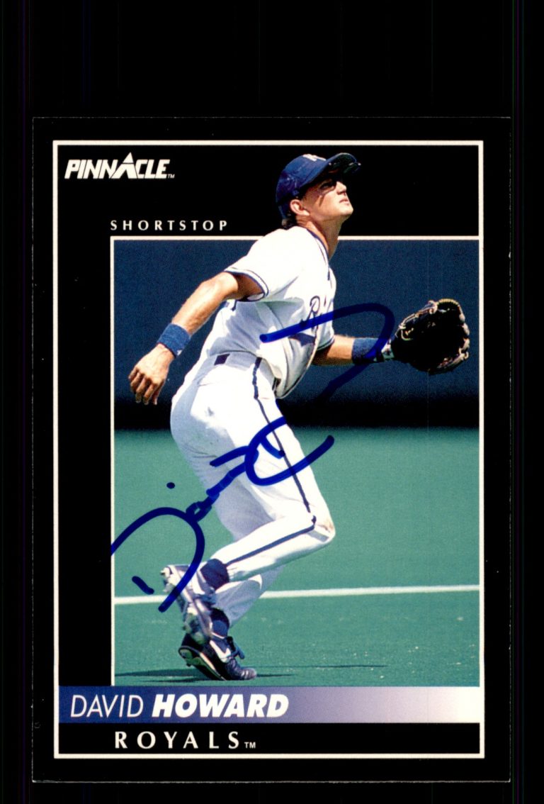 Signed Baseball Card Auto David Howard 1992 Pinnacle #86 Kansas City Royals