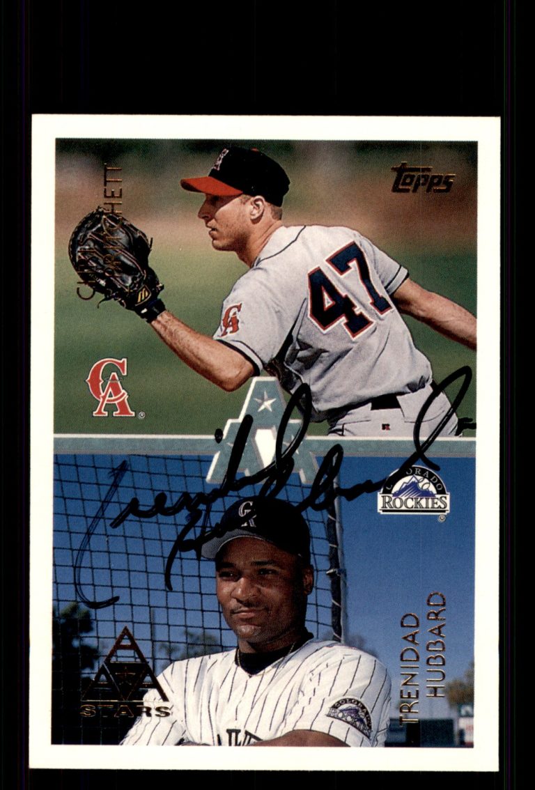 Signed Baseball Card Auto Trenidad Hubbard AAA 1996 Topps #103
