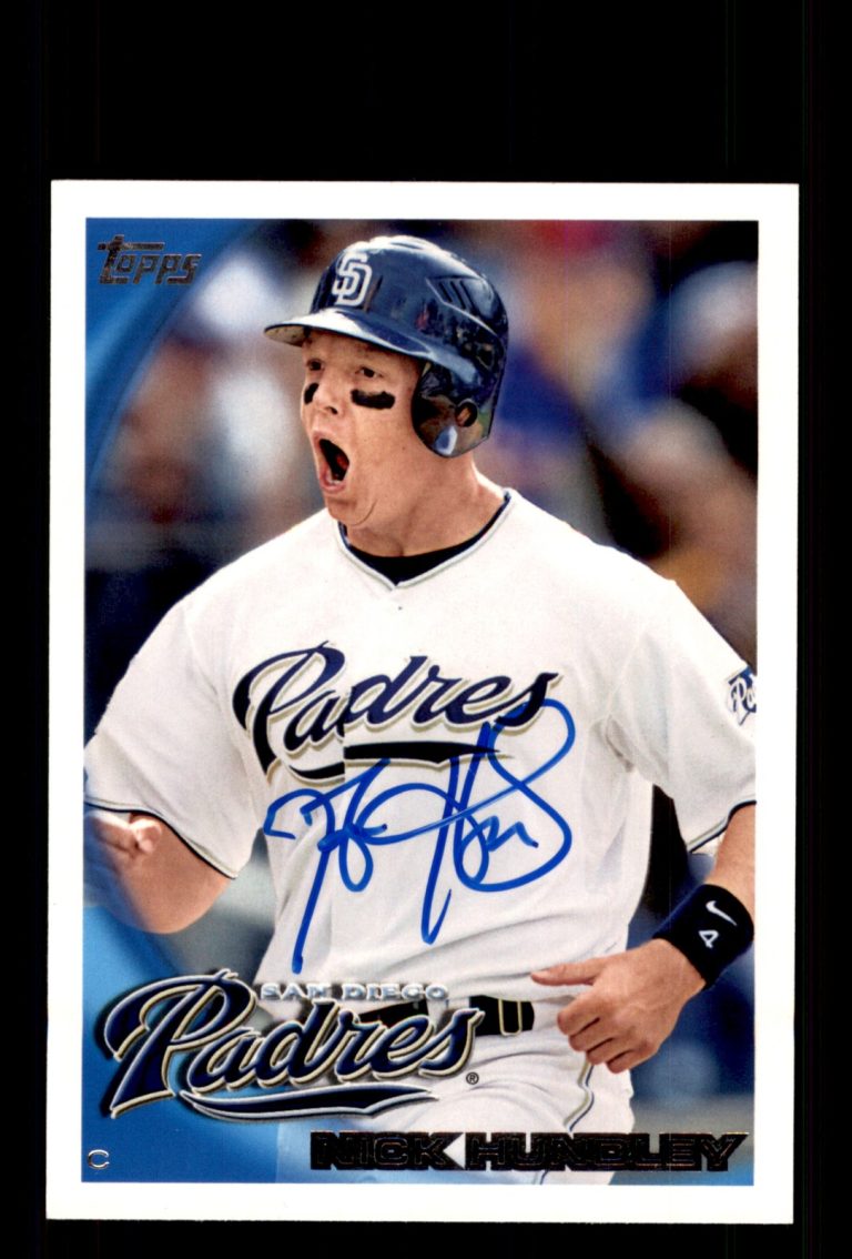 Signed Baseball Card Auto Nick Hundley 2010 Topps #371 San Diego Padres