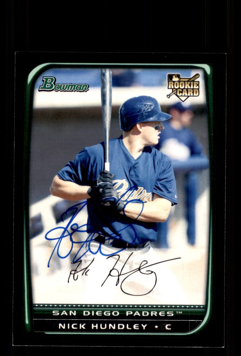 Signed Baseball Card Auto Nick Hundley 2008 Bowman #BDP22 SD Padres