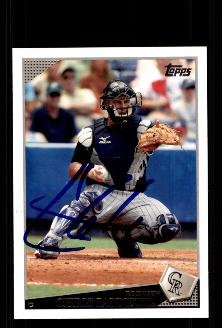 Signed Baseball Card Auto Chris Iannetta 2009 Topps #646 Colorado Rockies