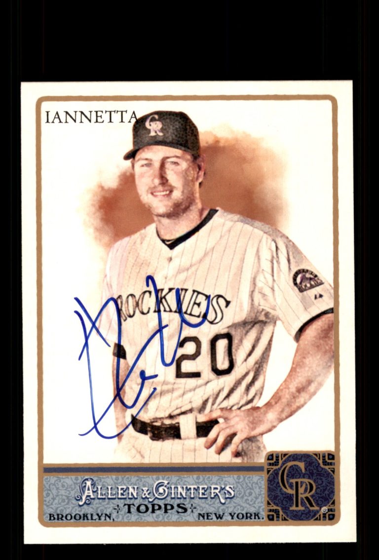 Signed Baseball Card Auto Chris Iannetta 2011 Topps Allen & Ginter #131 Rockies