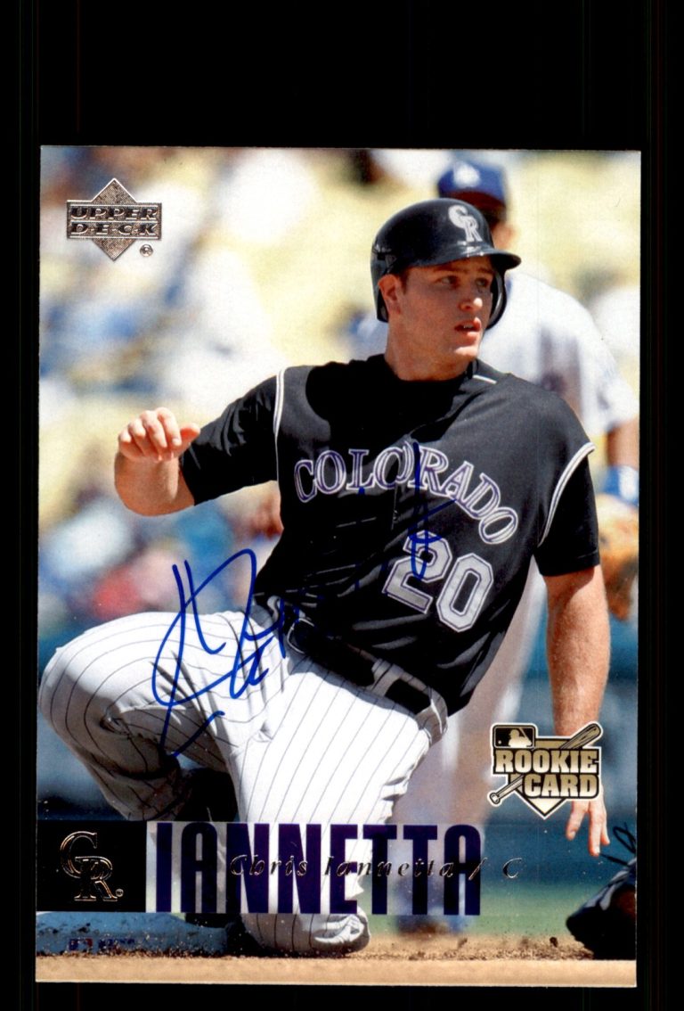 Signed Baseball Card Auto Chris Iannetta 2006 Upper Deck #1063 Colorado Rockies