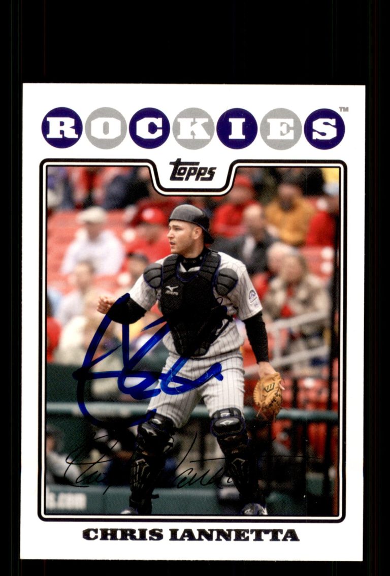 Signed Baseball Card Auto Chris Iannetta 2008 Topps Update #UH26 Rockies