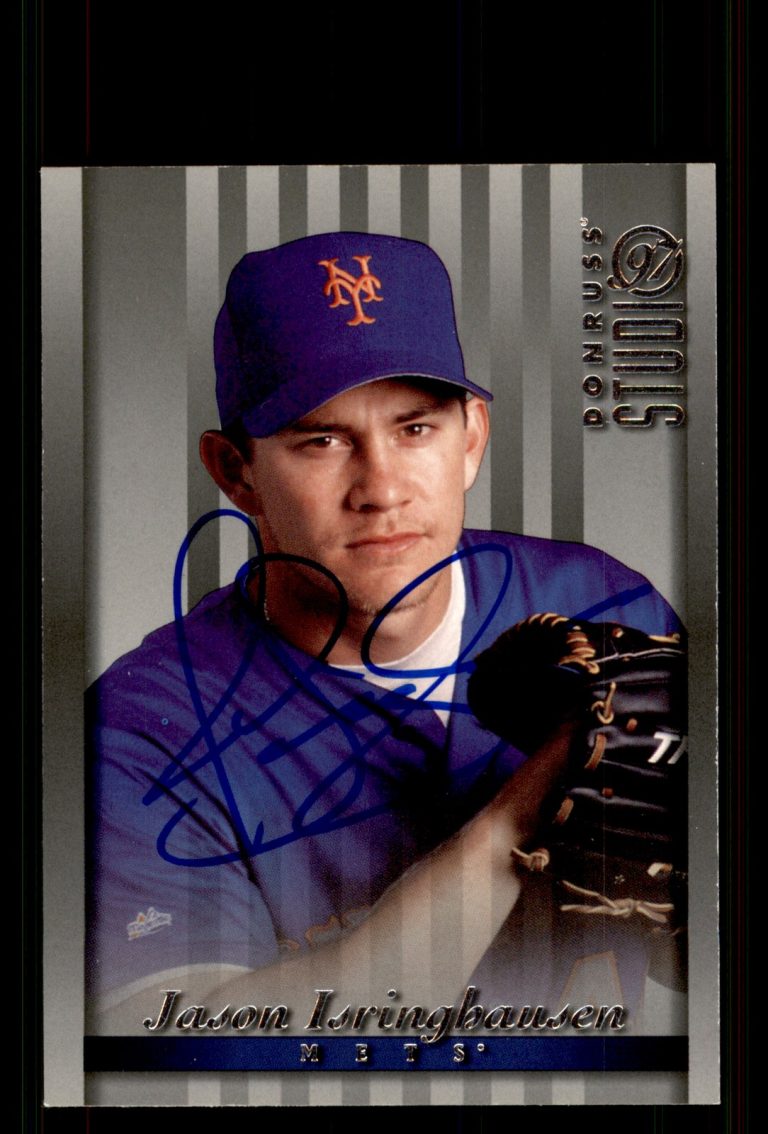 Signed Baseball Card Auto Jason Isringhausen 1997 Studio #3 New York Mets