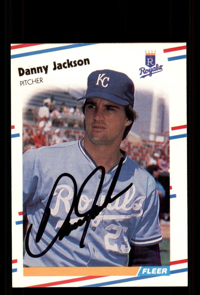 Signed Baseball Card Auto Danny Jackson 1988 Fleer #261 Kansas City Royals